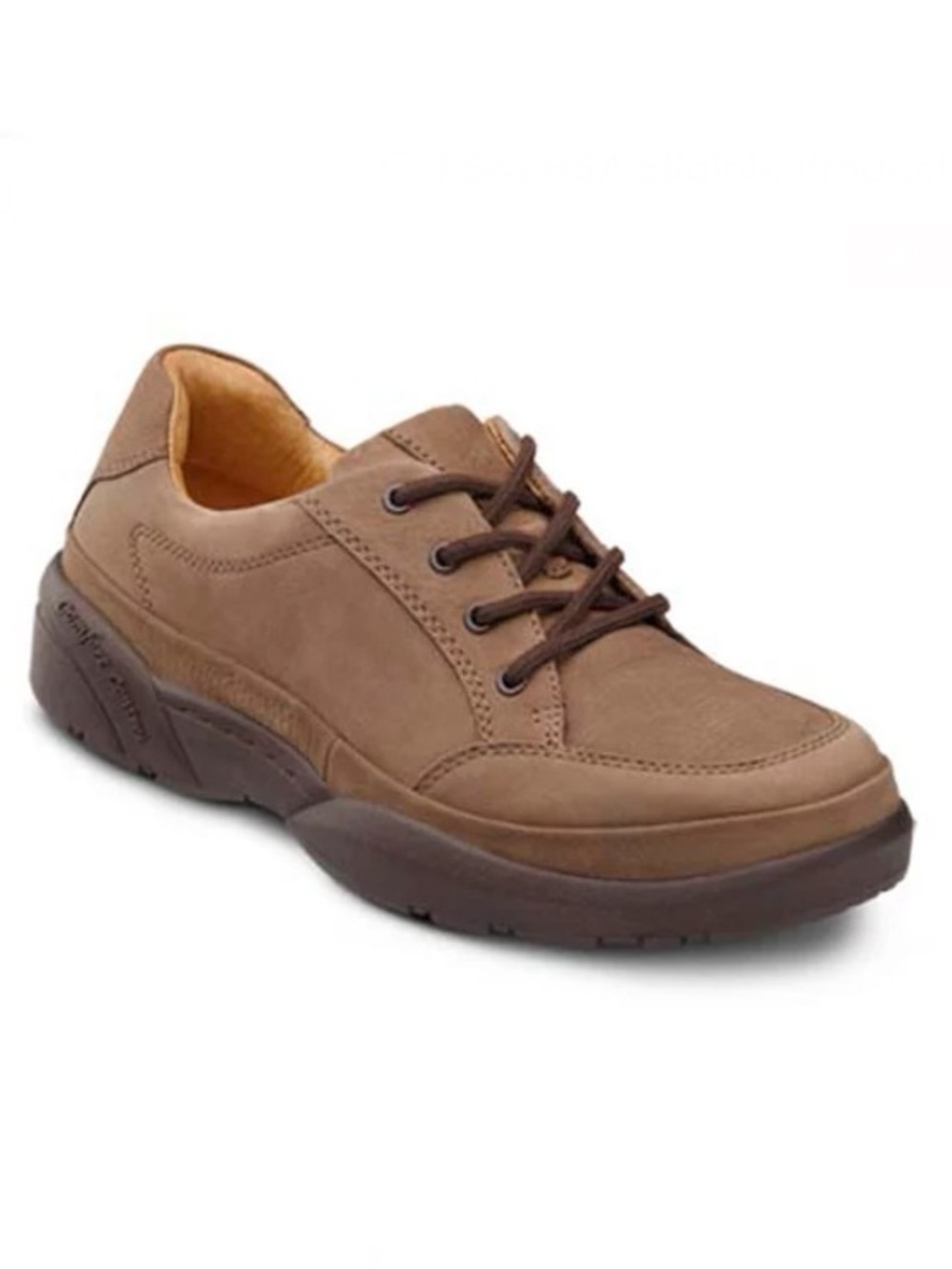 Dr Comfort Justin Men's Brown Lace-Up Comfort Control Slip-On Loafers